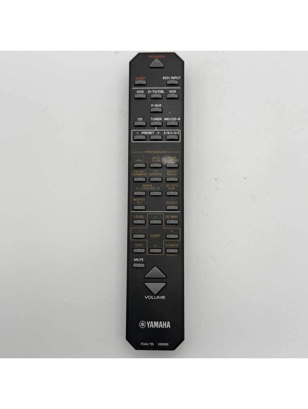 Yamaha RAV15 V829490 Remote Control OEM Genuine Original Tested Working No Cover